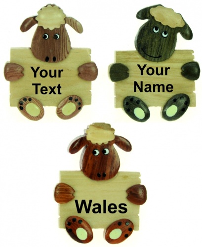 5043S-PL-SH:  Sheep Magnets - Your Text (Pack Size 72)