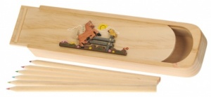 5201-HR : Horse Pencil Cases with Colour Pencils Mix (Pack Size 12) Price Breaks Available
