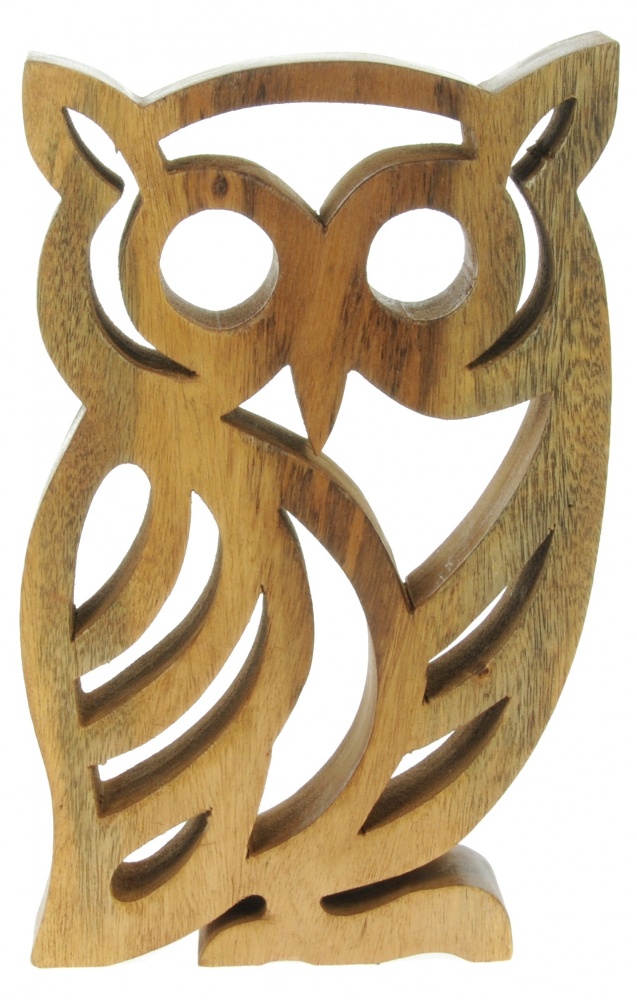 YP10 Hand Carved Owl 5 x 20 x 30cm Pack Size 3