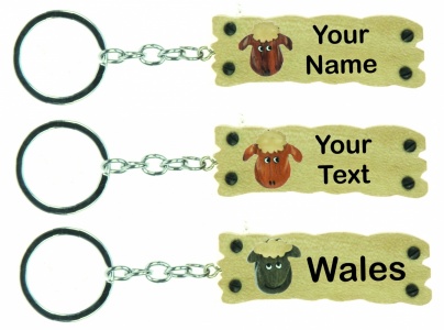 5001-SN-SH : Sheep  Keyrings - Your Text (Pack Size 72) Price Breaks Available