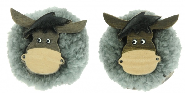 5043P-DKY : Donkey Pom Pom Magnets (Pack Size 36) - TEMP OUT OF STOCK