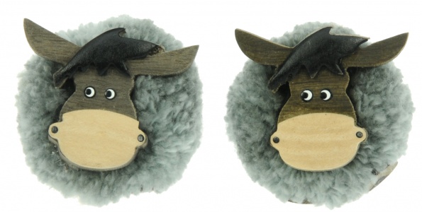 5043P-DKY : Donkey Pom Pom Magnets (Pack Size 36)