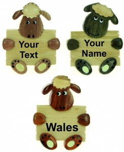 5043S-PL-SH:  Sheep Magnets - Your Text (Pack Size 72)