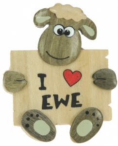 5043SDY-LV: I Love Ewe Magnets -  (Pack Size 36) Price Breaks Available