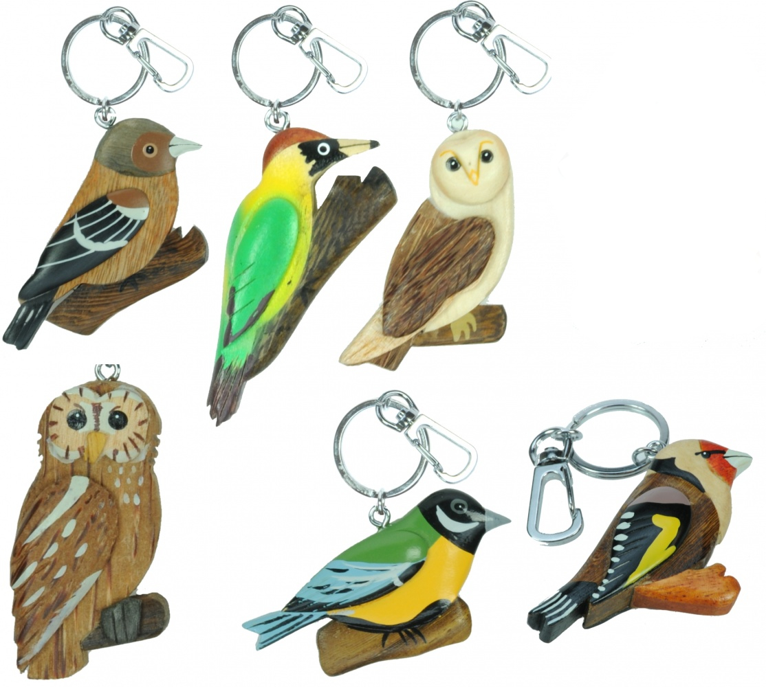 5001GB : Garden Bird Keyrings (Pack Size 72) Price Breaks Available ...