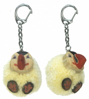 5001P-PFN : Puffin Pom Keyrings (Pack Size 36) TEMP OUT OF STOCK