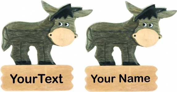 5043s-PLB-DK:  Donkey Magnets - Your Text (Pack Size 72)